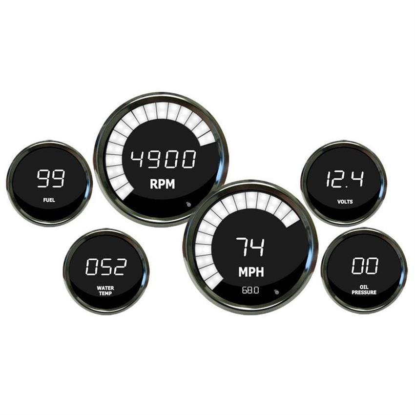 Intellitronix MS9999W LED Multi-Gauge Set, White