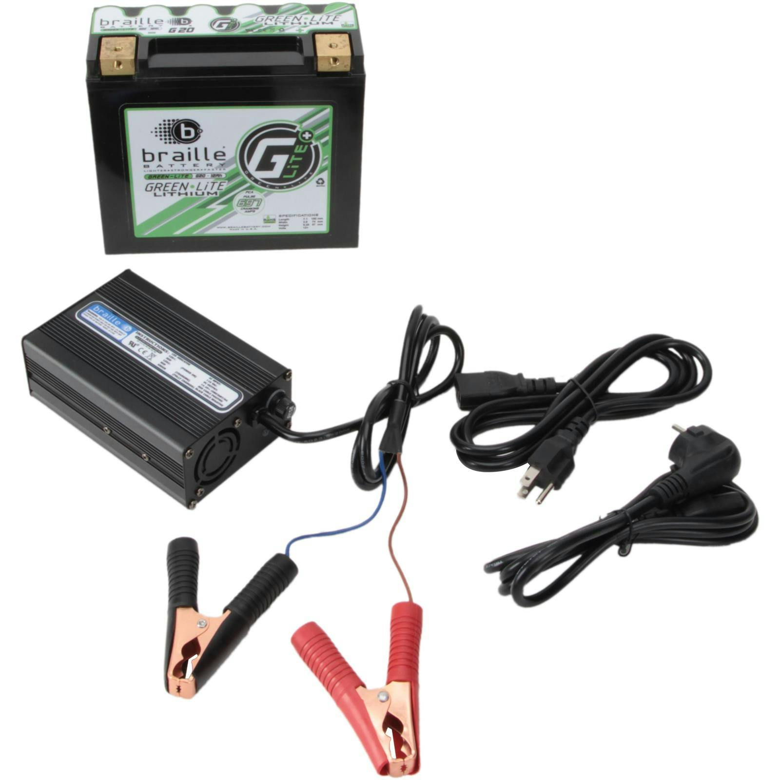 Braille Battery G20COMBO Lithium 12 Volt Battery/Charger Combo