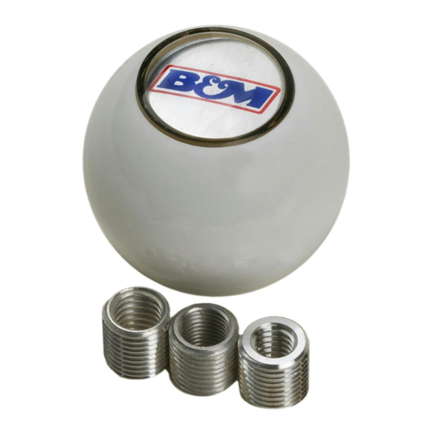 B&M 46110 Shifter Knob - White with B&M Logo Insert