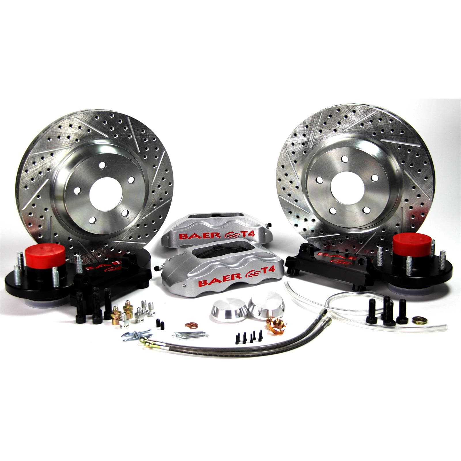 Baer Brakes 4301504S 13" Track4 Front Brake Kit - Silver
