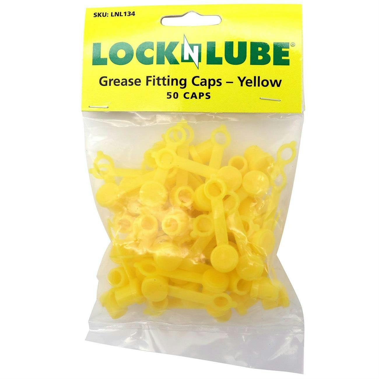LockNLube LNL134 Grease Fitting Caps, 50 Pieces, SAE Or Metric