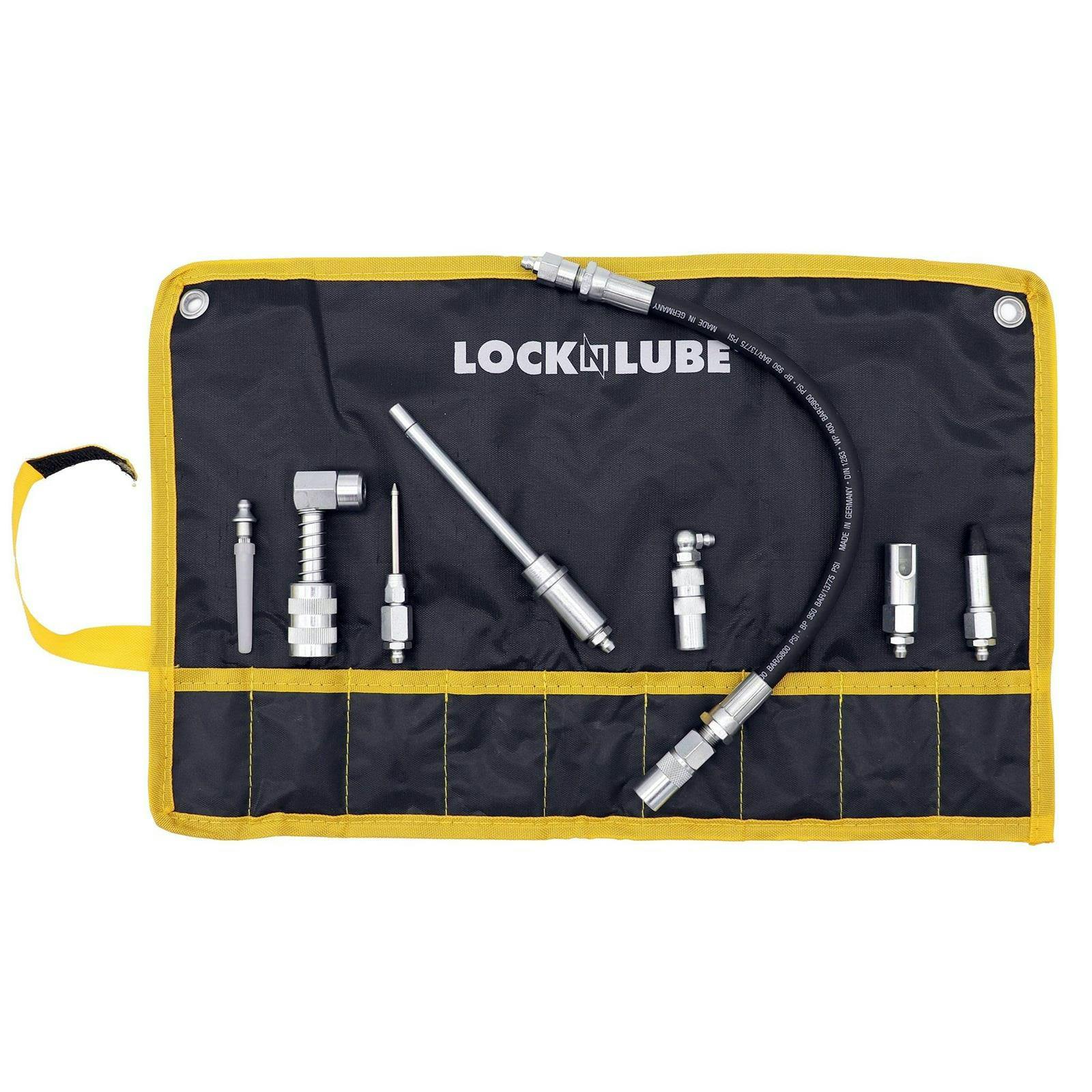 LockNLube LNL210 Quick Connect Greasing Accessory Kit, 8 Piece