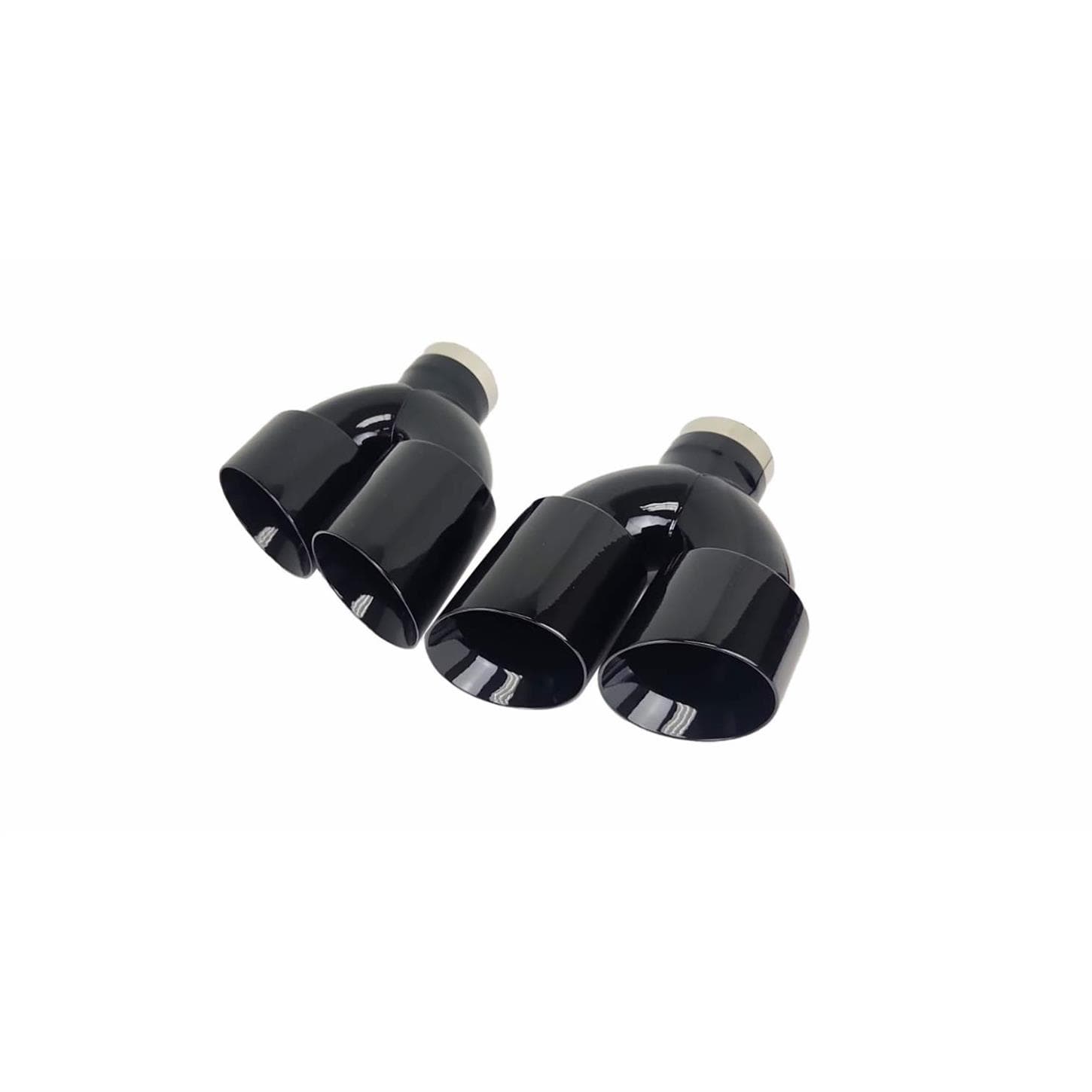 Netami 304 Stainless Steel Quad Exhaust Tips, Pair