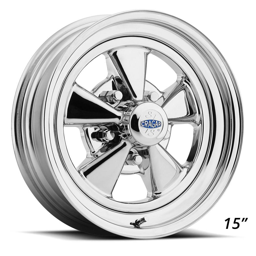 Cragar 61C563432 Series 61C S/S Wheel, 15x6 Inch, 5x4.75 Inch BP