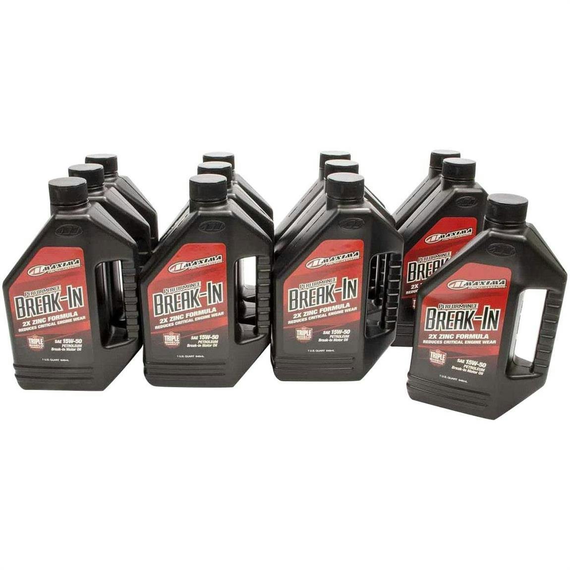 Maxima Racing Oils 22911901 Break-In oil, 15W50, 12 Quarts