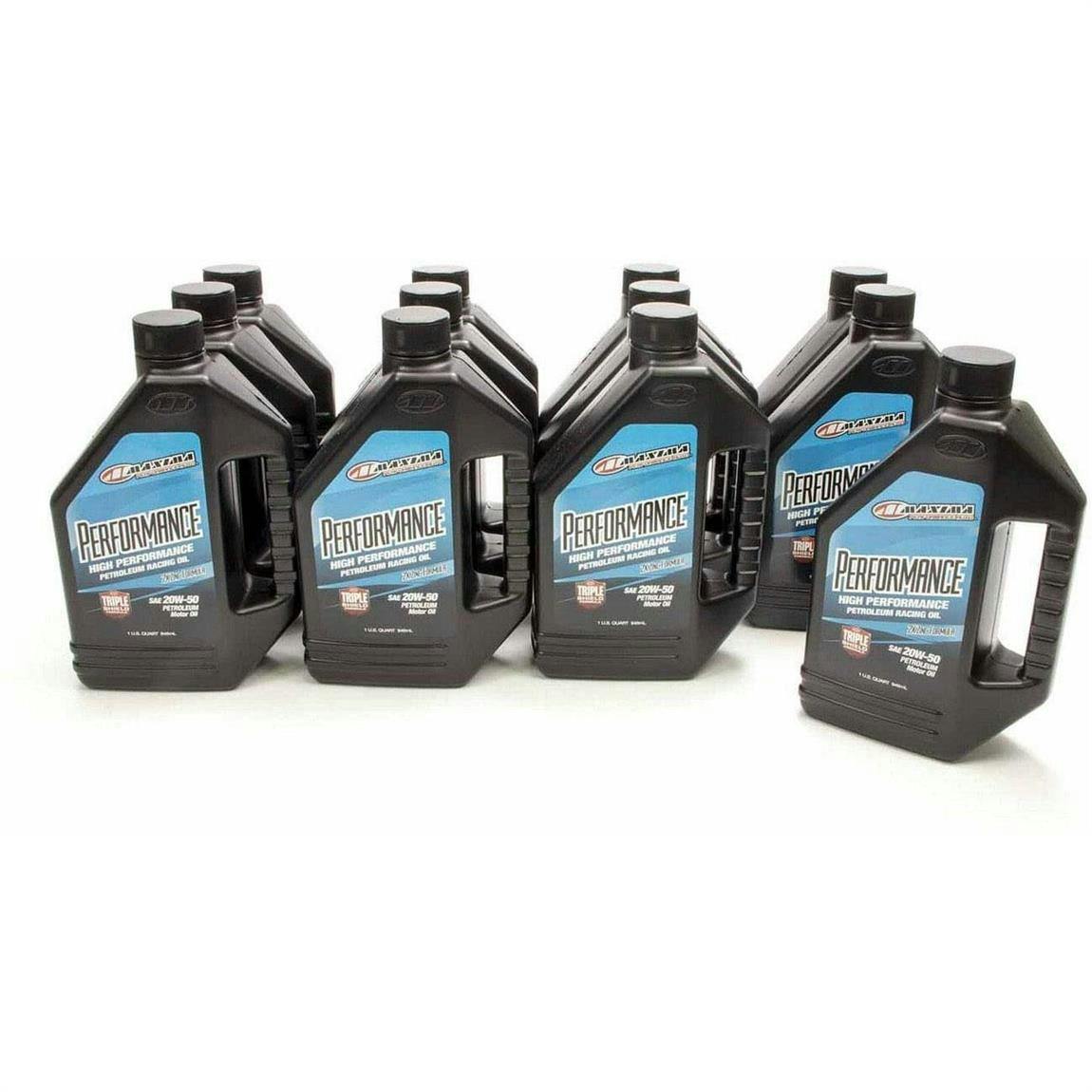 Maxima Racing Oils 22935901 Performance Oil, 20W50, 12 Quarts