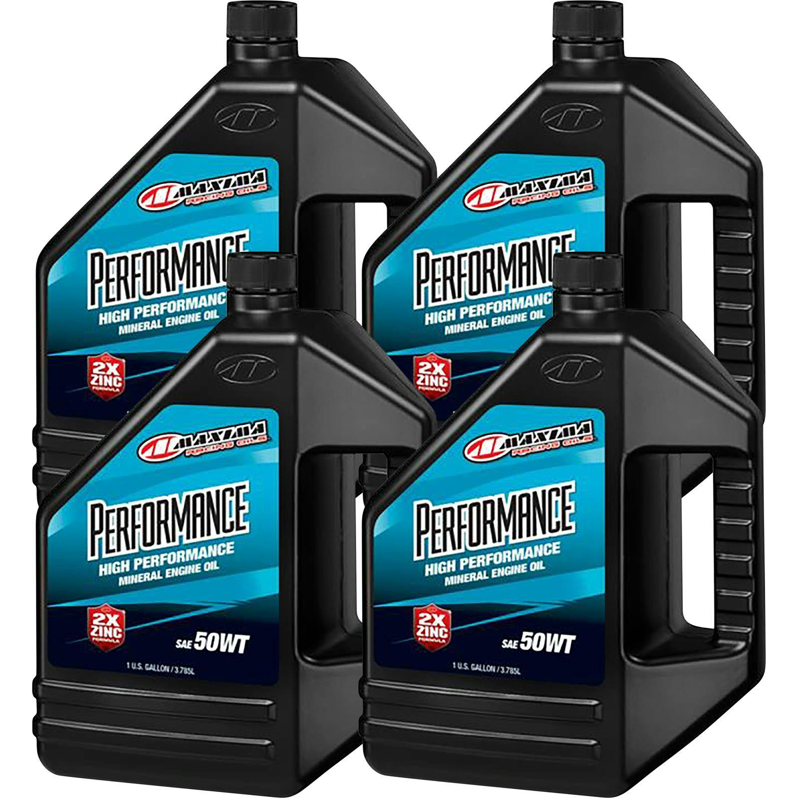 Maxima Racing Oils 229369128 Performance Mineral Oil, 50W, 4 Gal