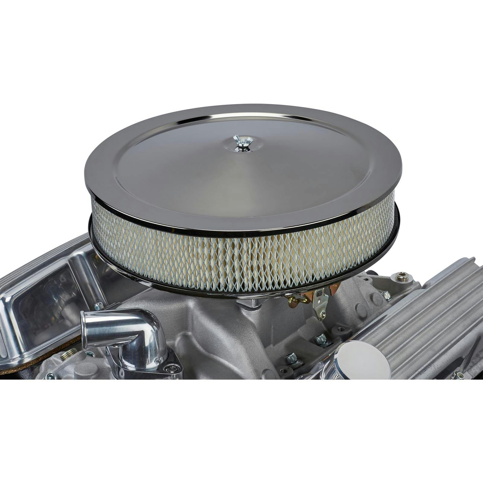 Speedway Motors Air Cleaner, Black Chrome