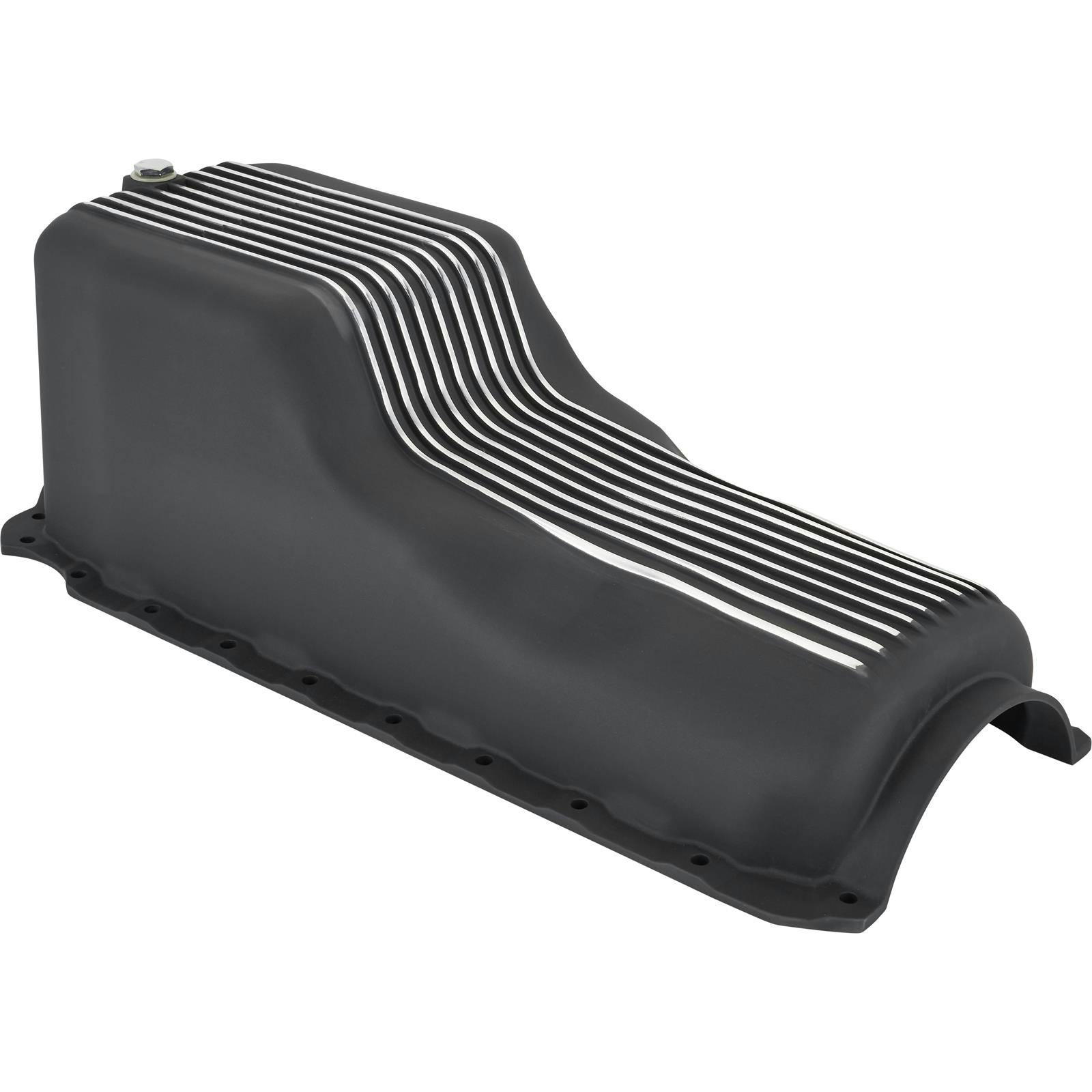 Speedway HZ-8440-PBK BBC Gen 4 Finned Oil Pan