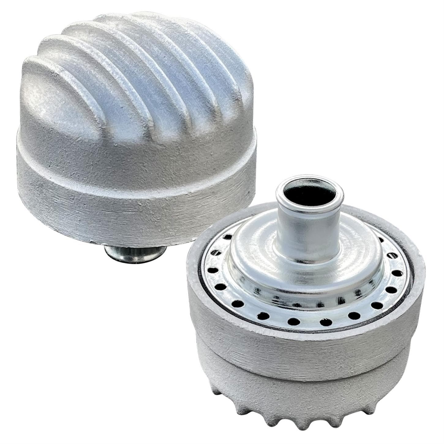 OTB Gear 6809 Finned Dome Top Push-In Breather, Unpolished