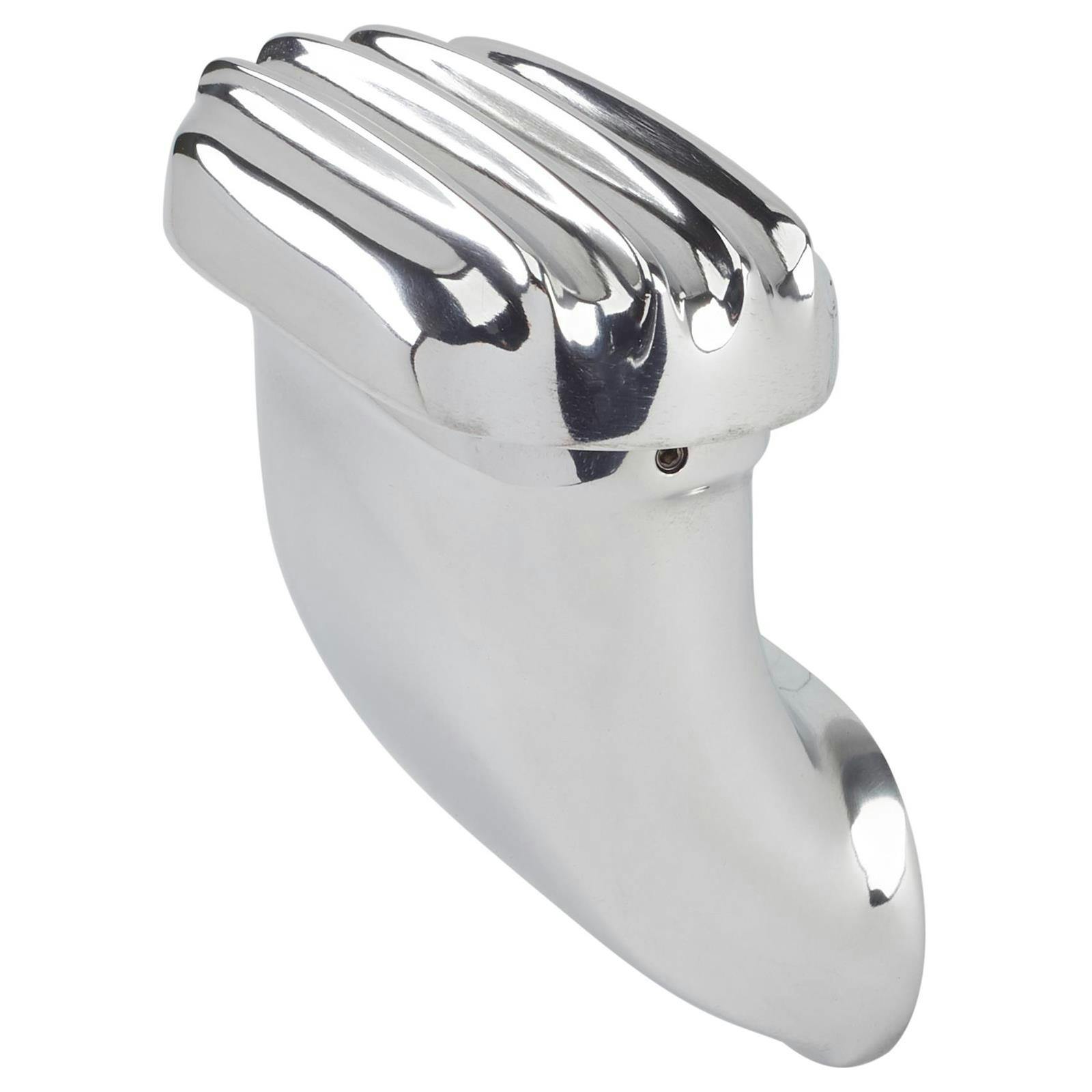 OTB Gear 6810 Oil Breather Tube, 90 Degree, Finned, Polished