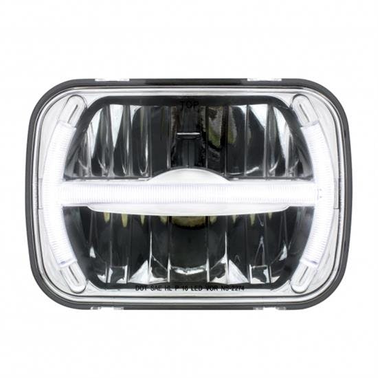 United Pacific 31120 5" X 7" 7 LED Rect Light With LED Light Bar