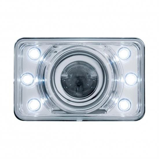 United Pacific 31375 4" X 6" Crystal Projection Headlight,Low Bm