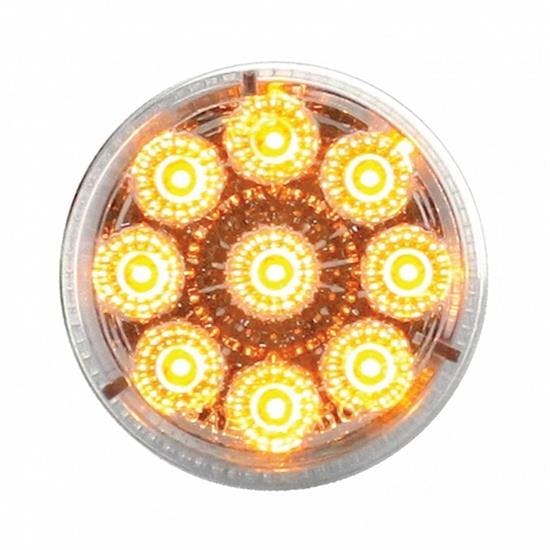 United Pacific 38851 9 LED 2" Reflector Mmarker Light, Amber