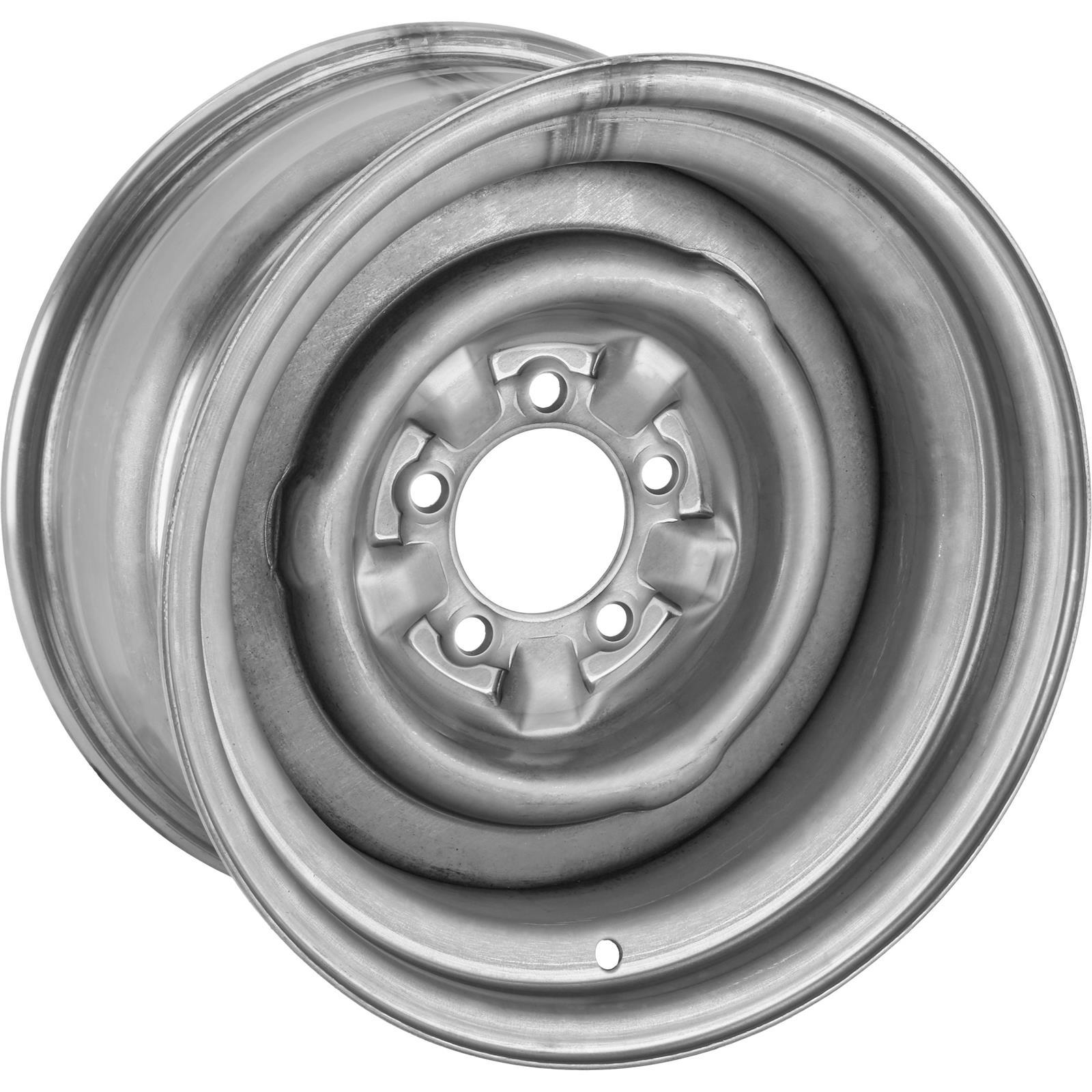 Speedway O/E Style Hot Rod Raw Steel Wheel, 15x8, 5x4.5, 4.25 BS