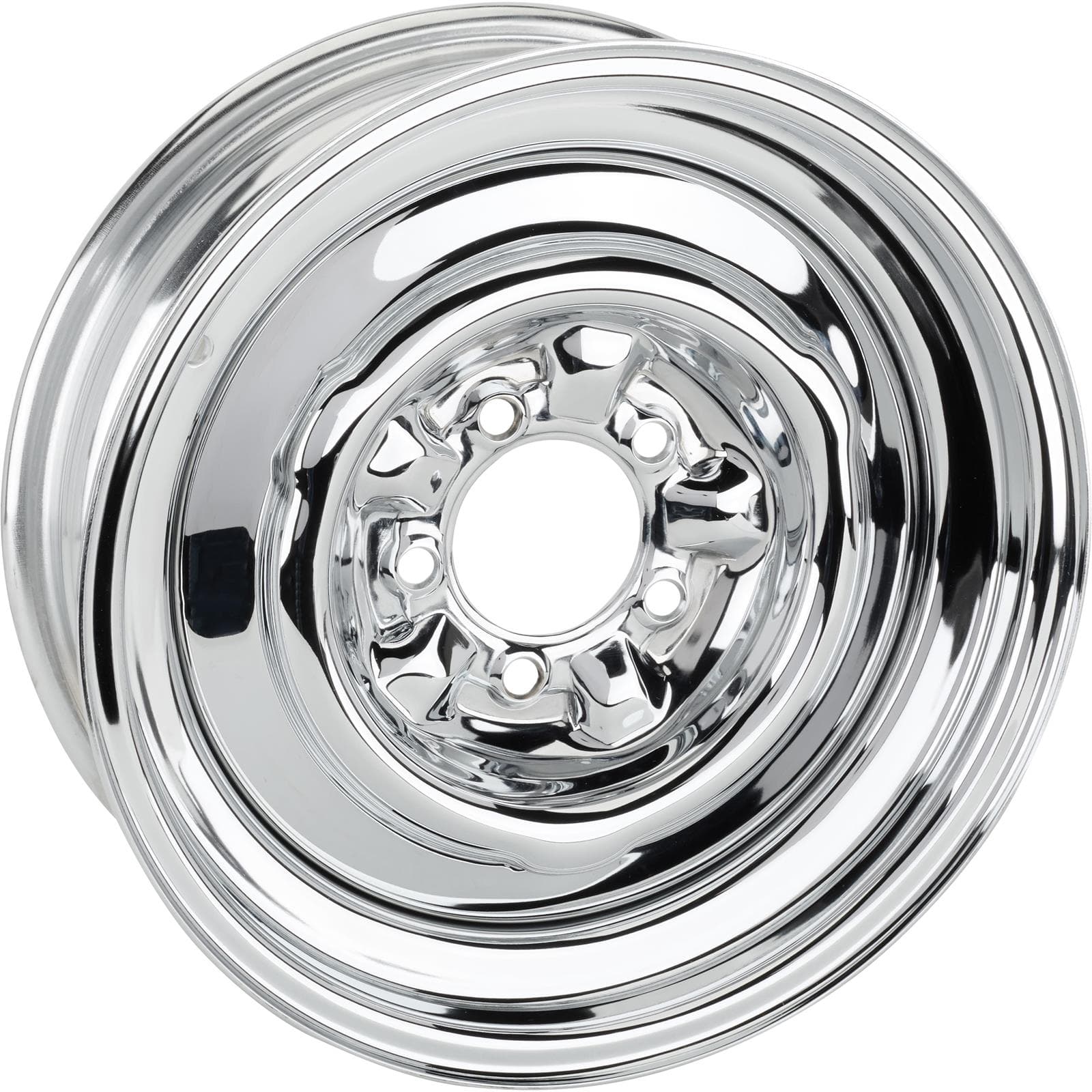 Speedway O/E Style Hot Rod Chrome Steel Wheel, 15x5, 5x4.5,