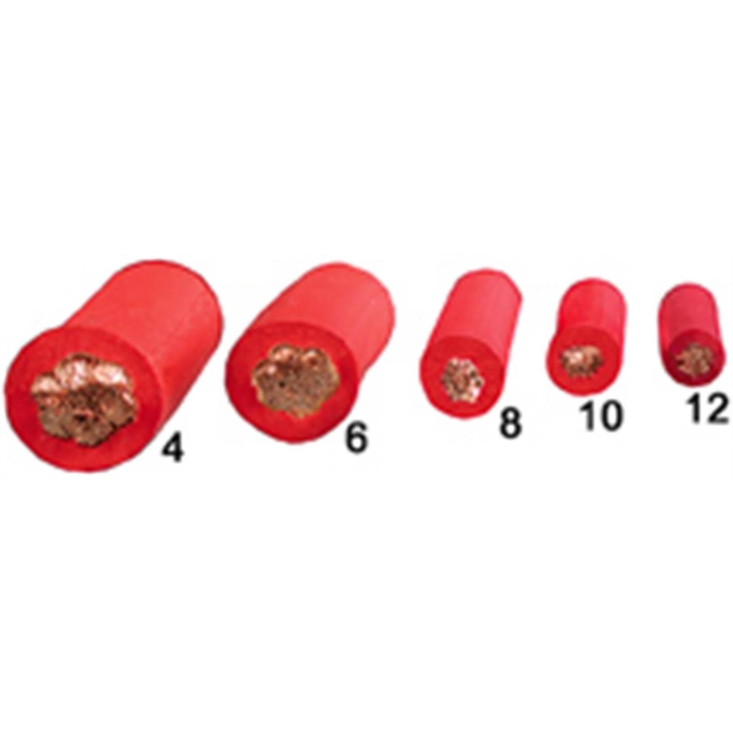 Powermaster 1-567 Alternator Charge Wire, 6-Gauge, 7 Feet, Red