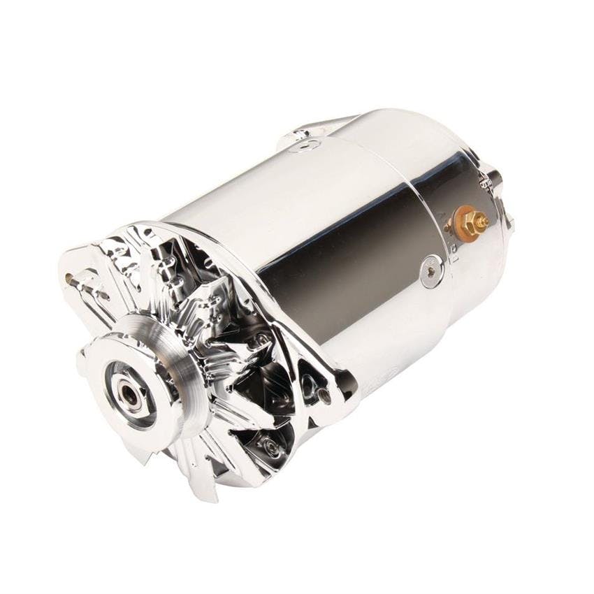 Powermaster 182111 Shorty PowerGEN Early GM Alternator, 12-Volt, Chr.