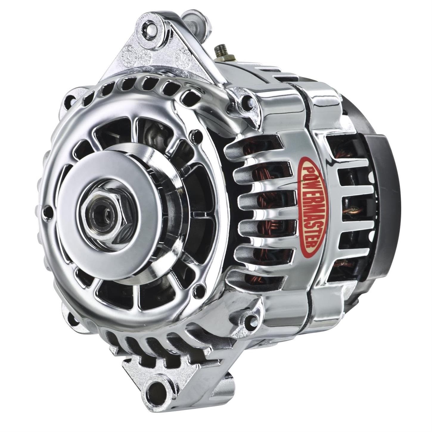 Powermaster 18413 GM AD230 Alternator, 120A, V-Belt, Chrome