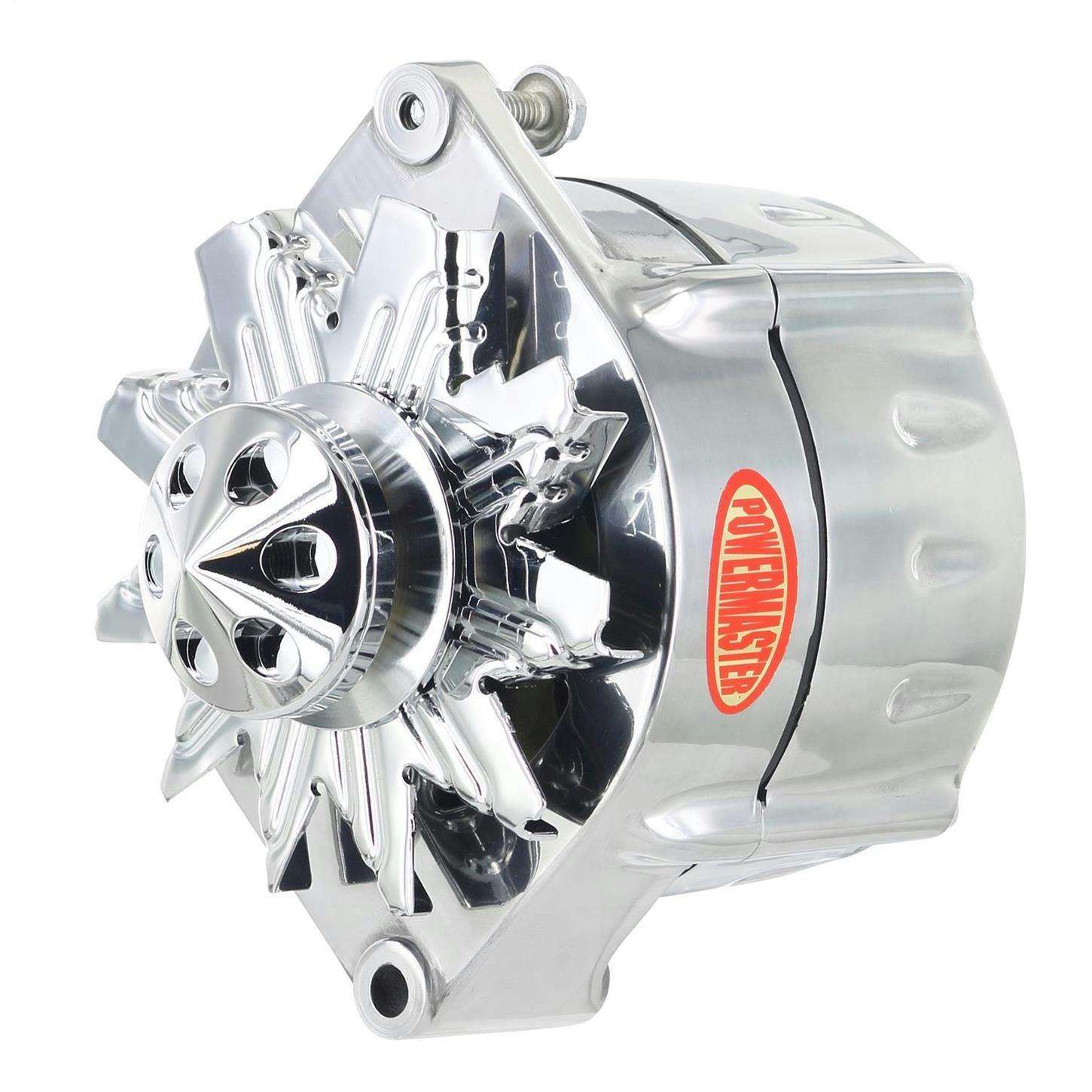 Powermaster 27297-367 Smooth Look Alternator, 100A, V-belt, Chevy