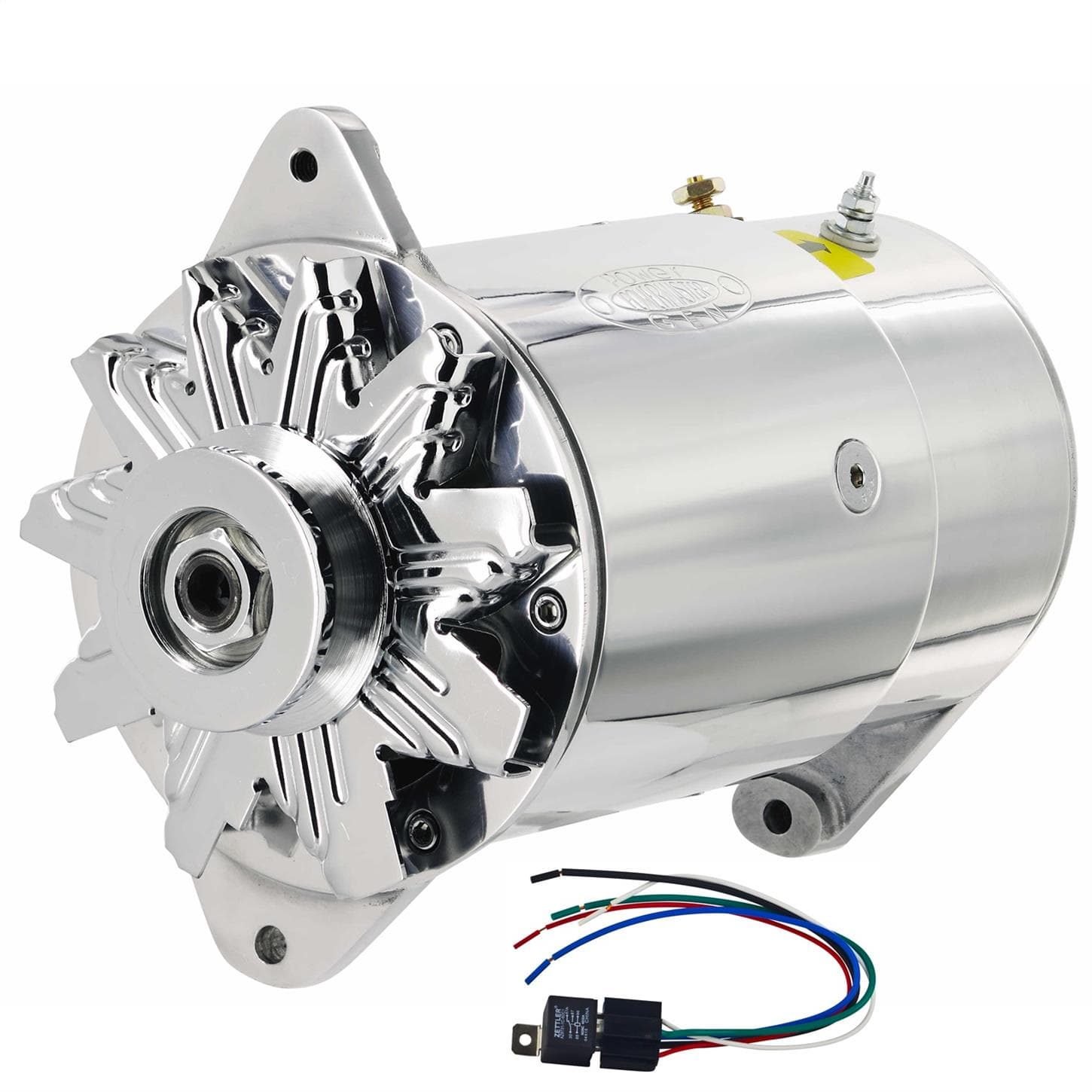 Powermaster 282051-4 Powergen Alternator, 90A, GM Long, Polished