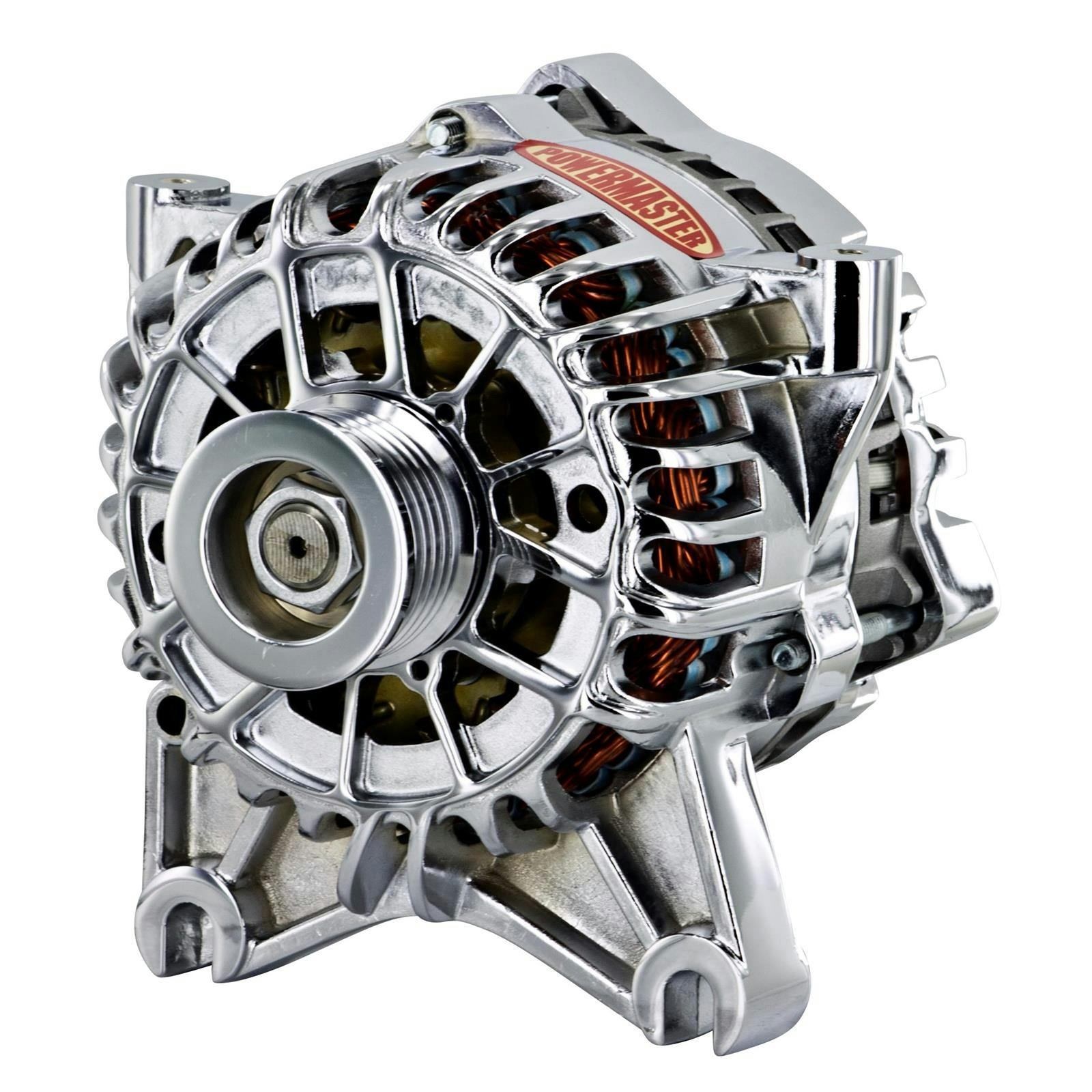 Powermaster 38448 Street Alternator, 200A, Serpentine, 12V, Ford