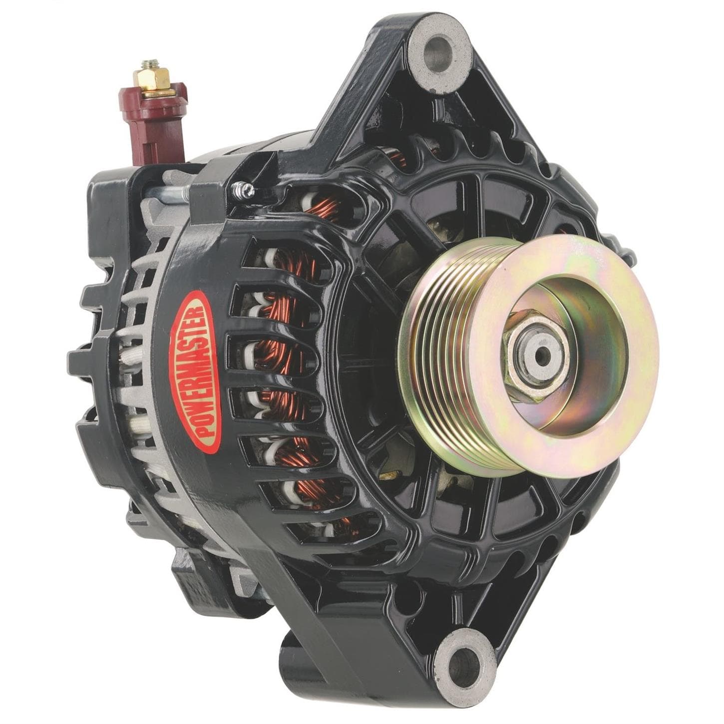 Powermaster 58304 Ford 6G Alternator, 155A, 8-Groove, Black