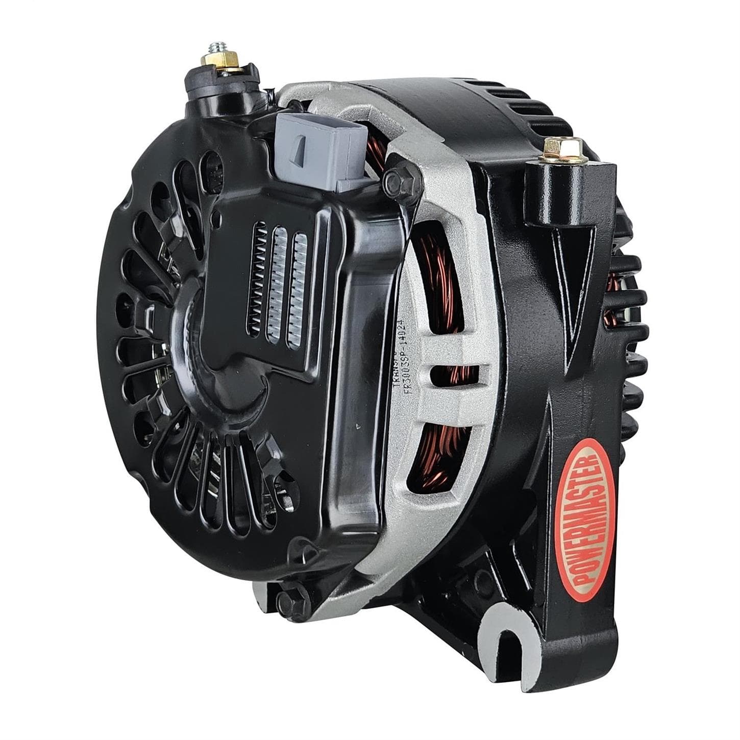 Powermaster 58436 Ford 4G 200A Alternator, 6-Groove, Black