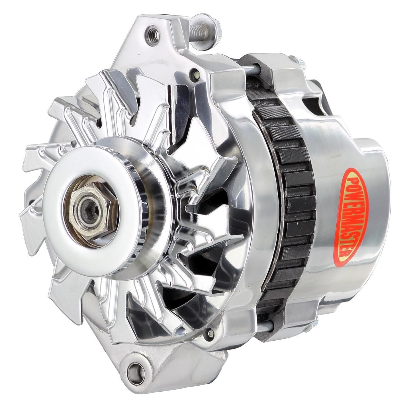 Powermaster 678011 GM CS130 Alternator, 140A, 1V Belt, Polished