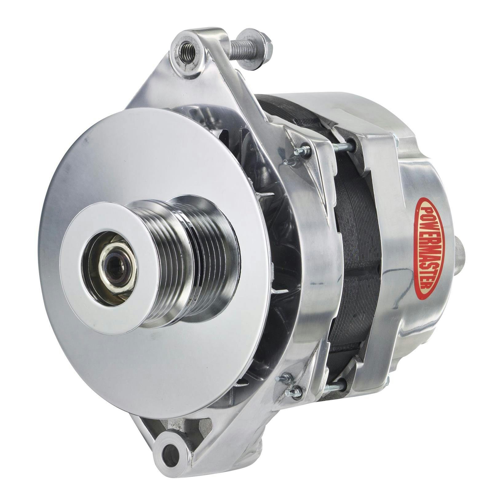 Powermaster 67864 GM CS144 Alternator, 200A, 6-Groove, Polished