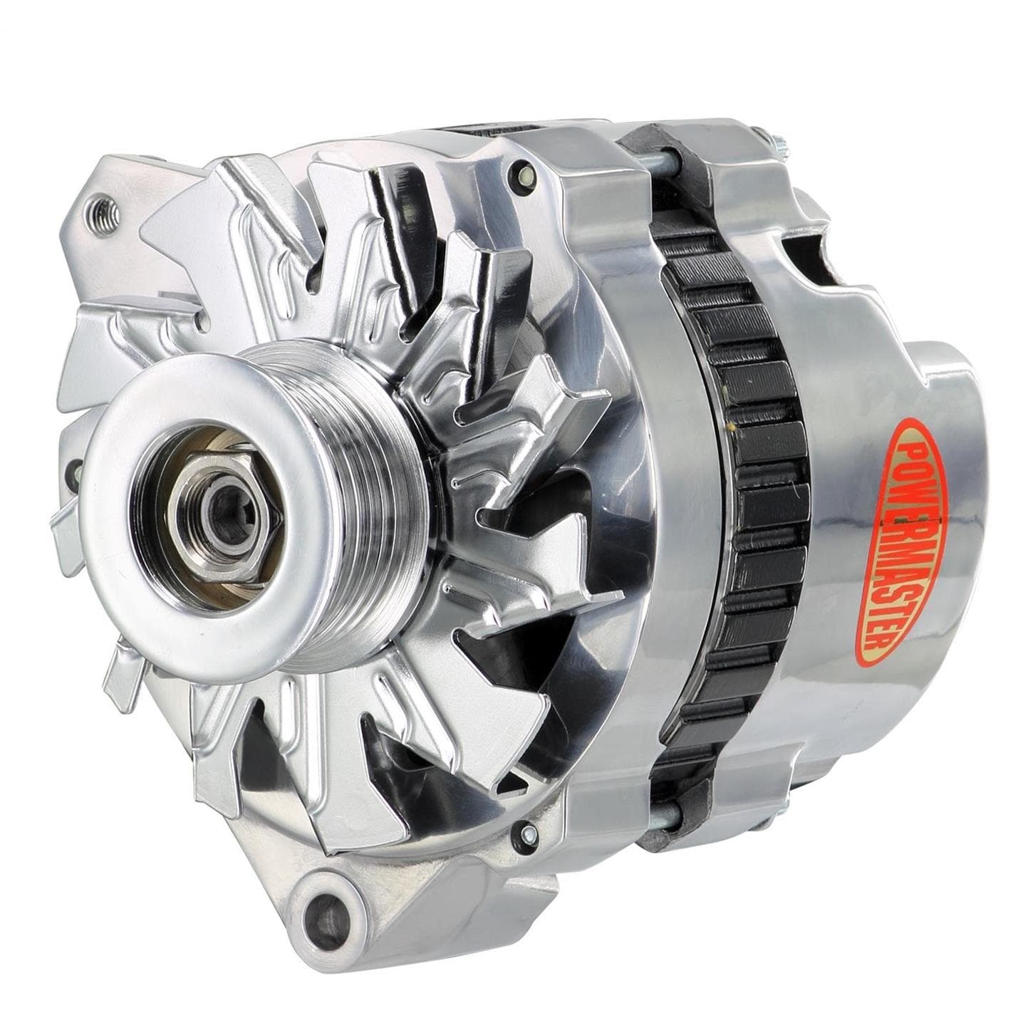 Powermaster 67902 GM CS130 140A Polished Alternator, 6-Grv. Left