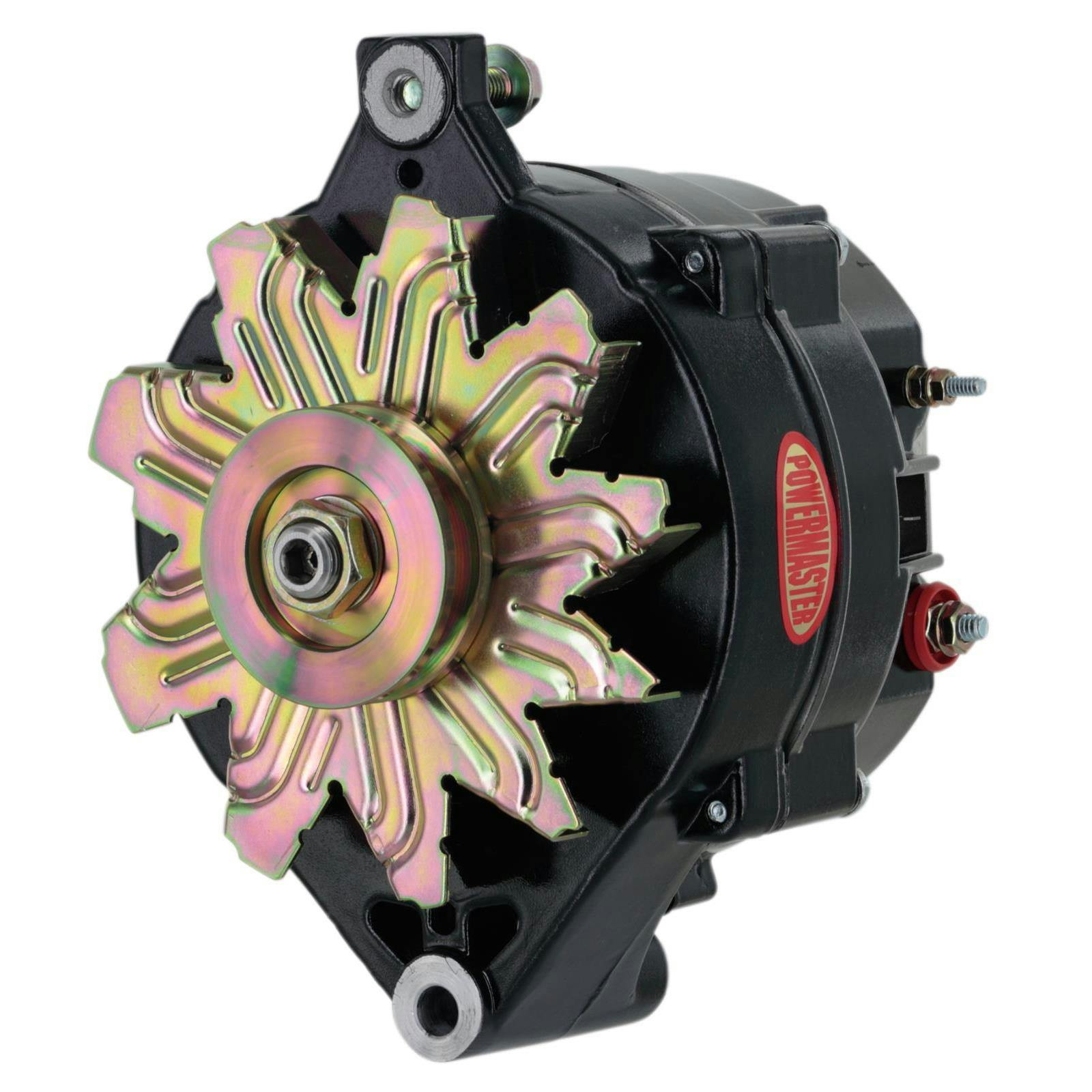 Powermaster 7072-113 Ford 1G Alternator, 120A, 2V Belt, Black