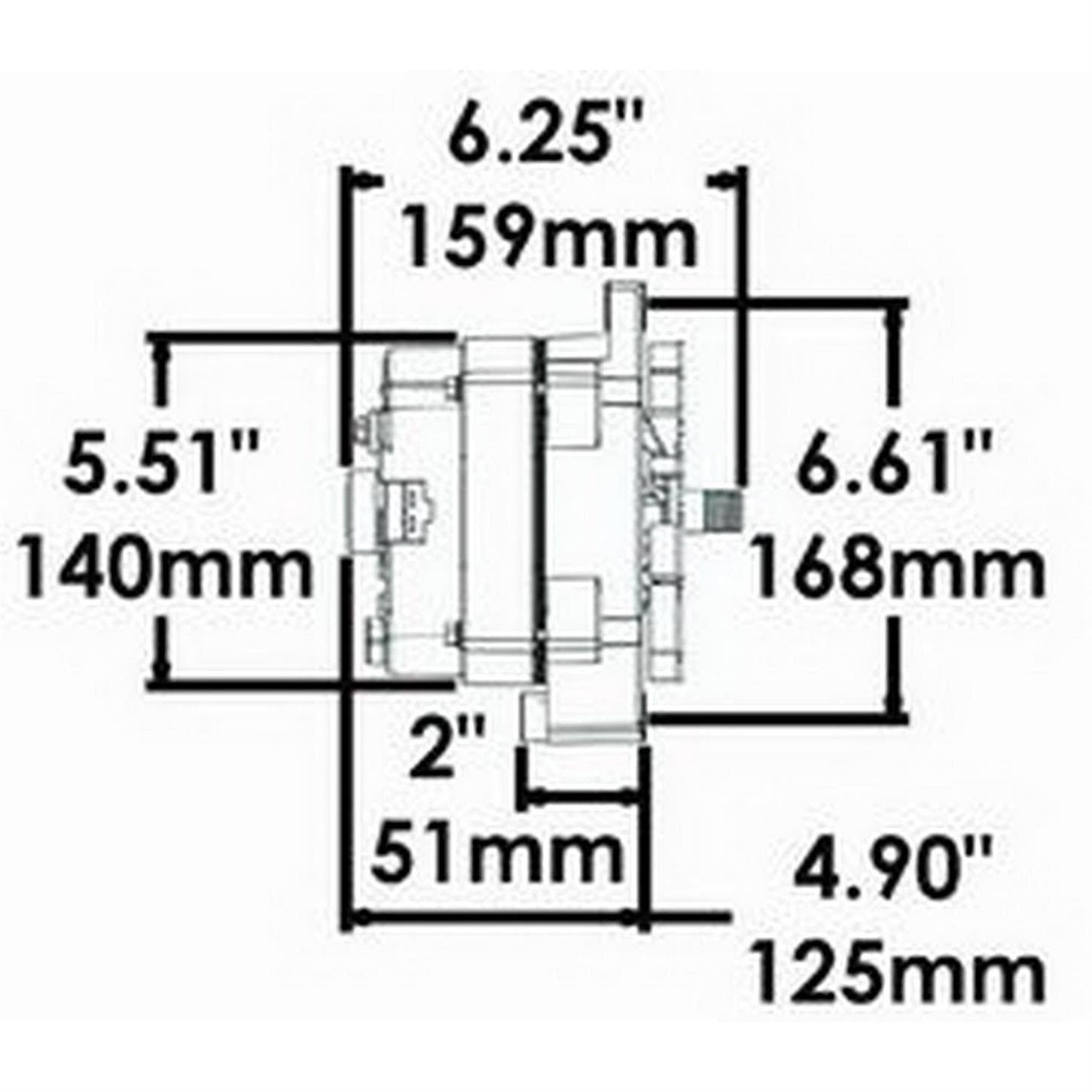 Powermaster 8003 Race Alternator, 70 Amps, V-belt, 12V, GM