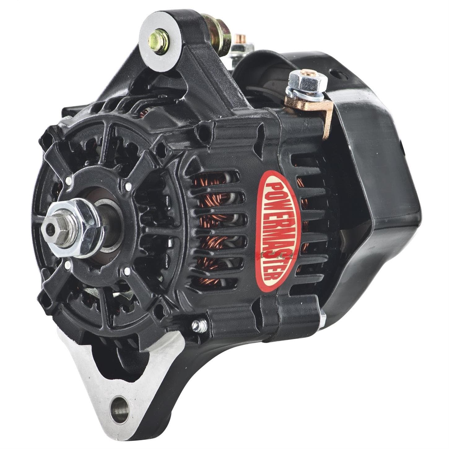 Powermaster 8166 Race Alternator, 55 Amps, V-belt, 16V