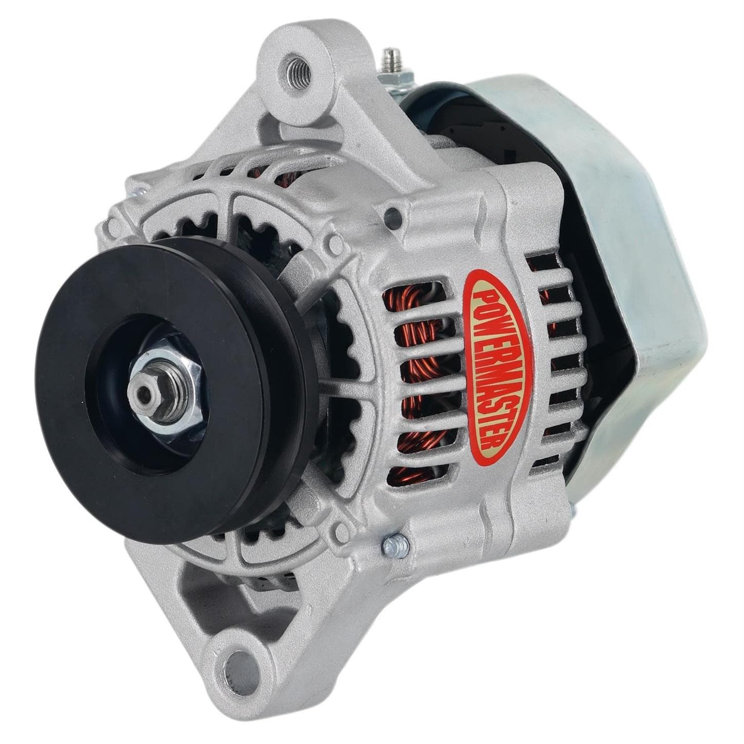 Powermaster 8173 Denso Style Race Alternator, 75A, 100mm, Natural