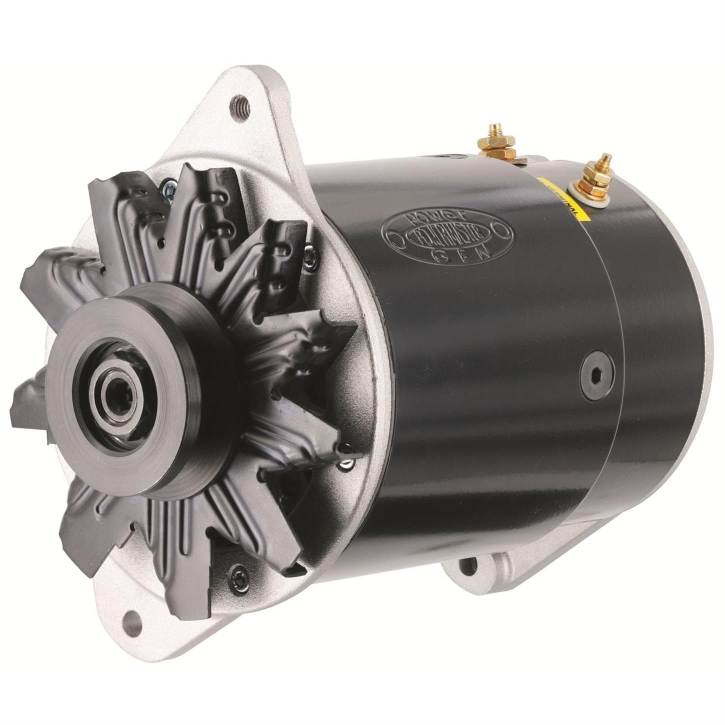 Powermaster 82111-2 Shorty PowerGEN Early GM Alternator, 12-Volt, Blk