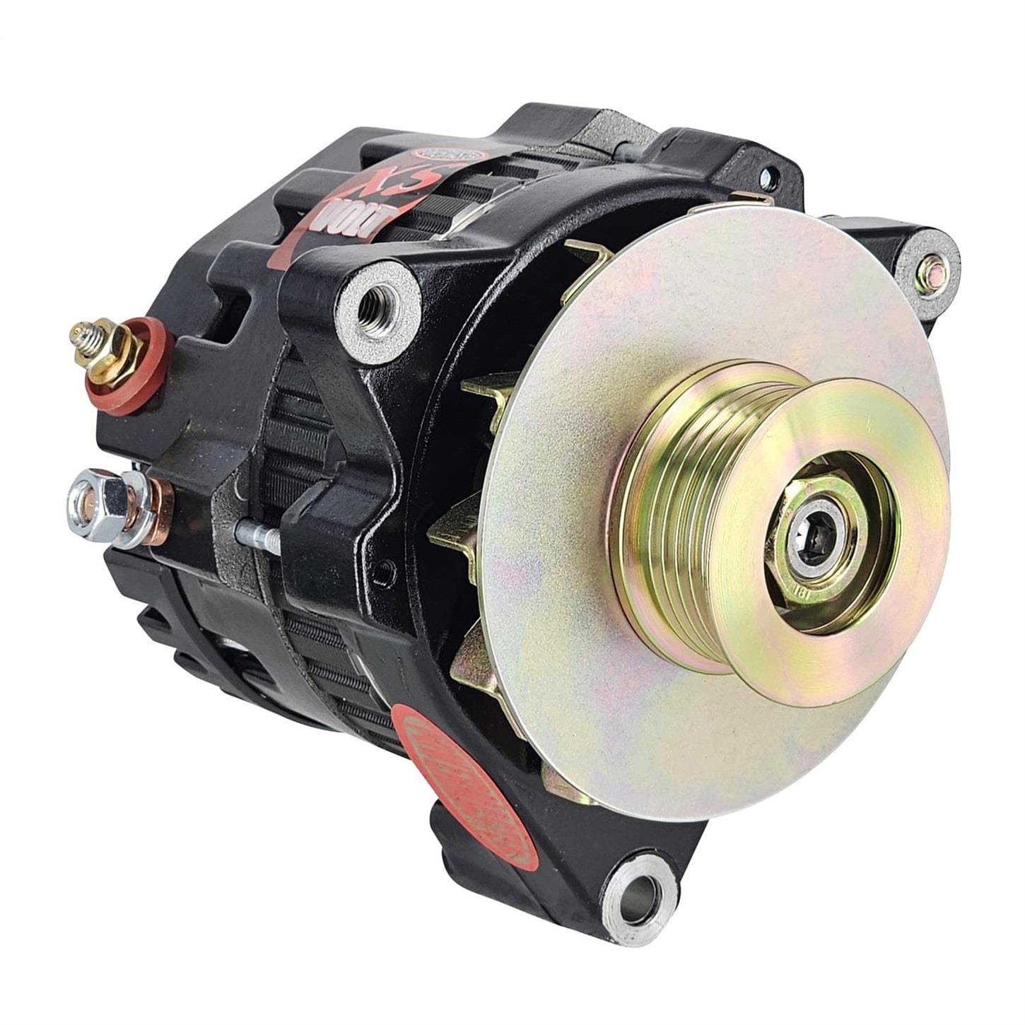 Powermaster 8478-104 Race Alternator, 100A, XS Volt 1 Wire Reg