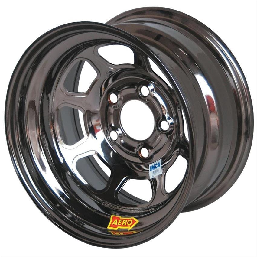 Aero 50-924730BLK 50 Series 15x12 Wheel, 5 on 4-3/4 BP, 3 Inch BS