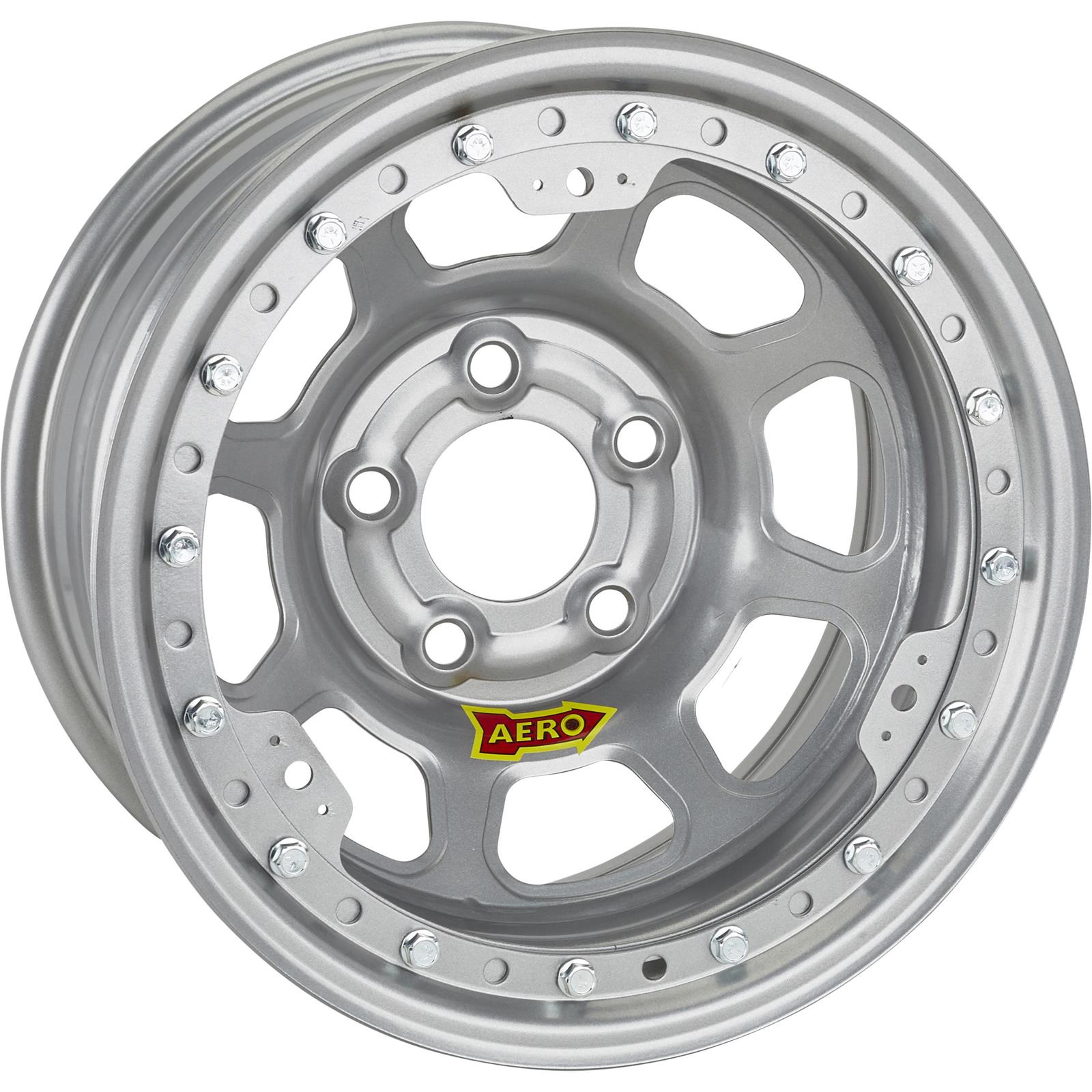 Aero 53-084540 53 Series 15x8 Inch Wheel, BL, 5x4.5, 4 Inch BS
