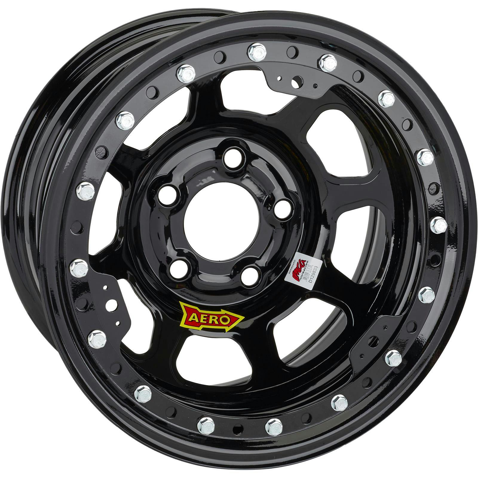 AERO 53 Series IMCA Certified 15 Inch Race Wheel, Beadlock, 5 on 4-3/4