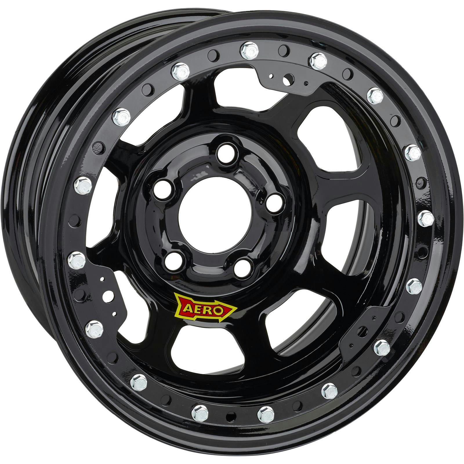 Aero 53-184720W 53 Series 15x8 Wheel, BL 5 on 4-3/4, 2 Inch BS Wissota