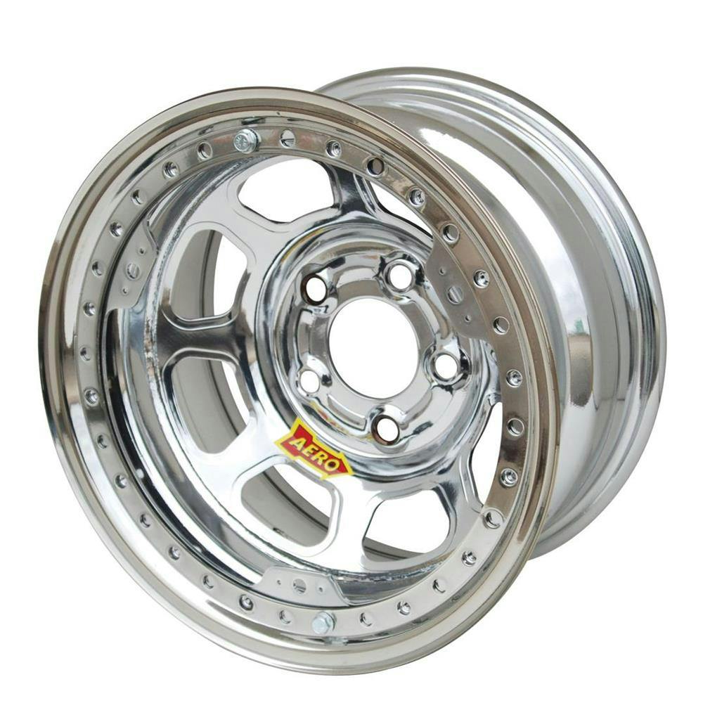 Aero 53-284730W 53 Series 15x8 Wheel, BL 5 on 4-3/4, 3 Inch BS Wissota