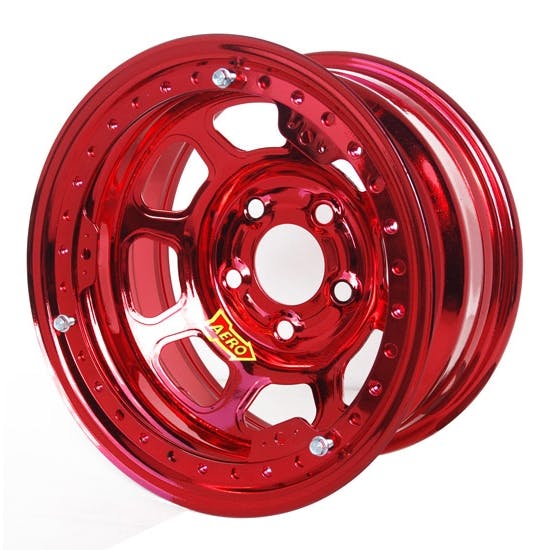Aero 53985030WRED 53 Series 15x8 Wheel, BL, 5x5 BP, 3 BS, Wissota