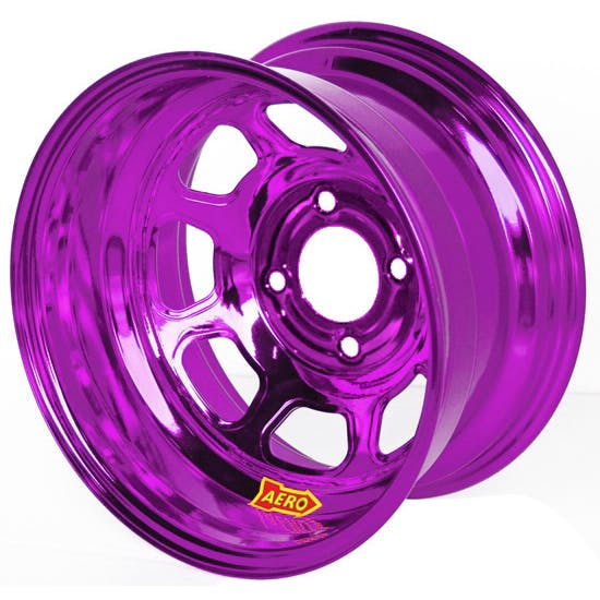 Aero 55-984530PUR 55 Series 15x8 Wheel, 4x4.5 BP, 3 Inch BS, Purp