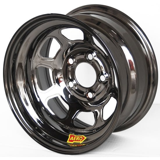 Aero 58-985040BLK 58 Series 15x8 Wheel, SP, 5x5", 4" BS