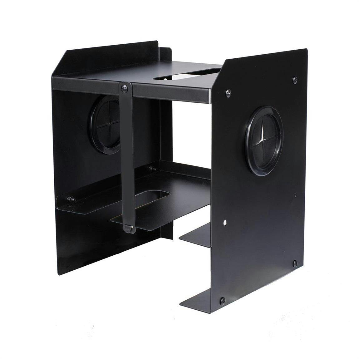 Montezuma MPSO-2B 2-Bay Power Tool Organizer, Black, Steel