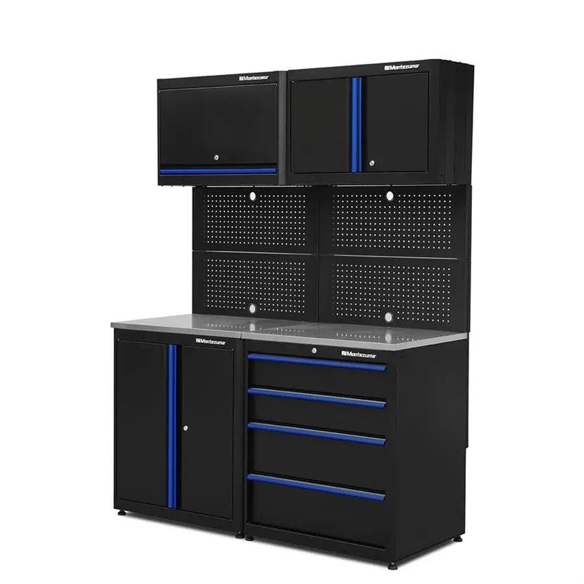 Montezuma Economy 6 Pc. Workstation/Storage Combo 1, 80x61x24 In