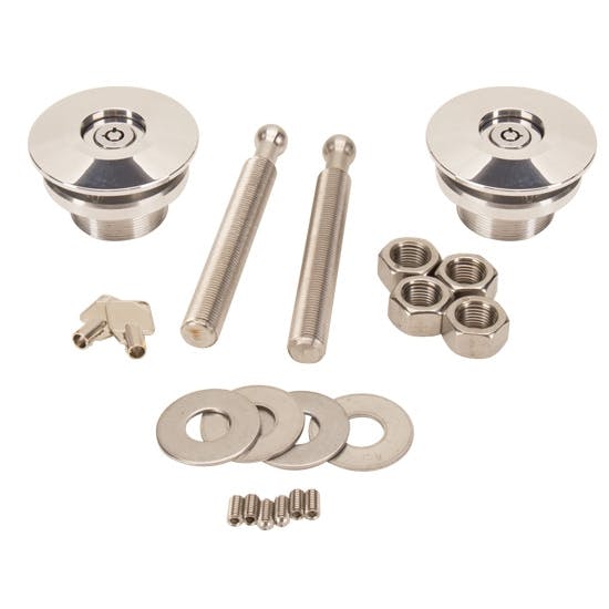 Quik Latch QL-50L-LP-P Polished Locking Low Profile Hood Pins