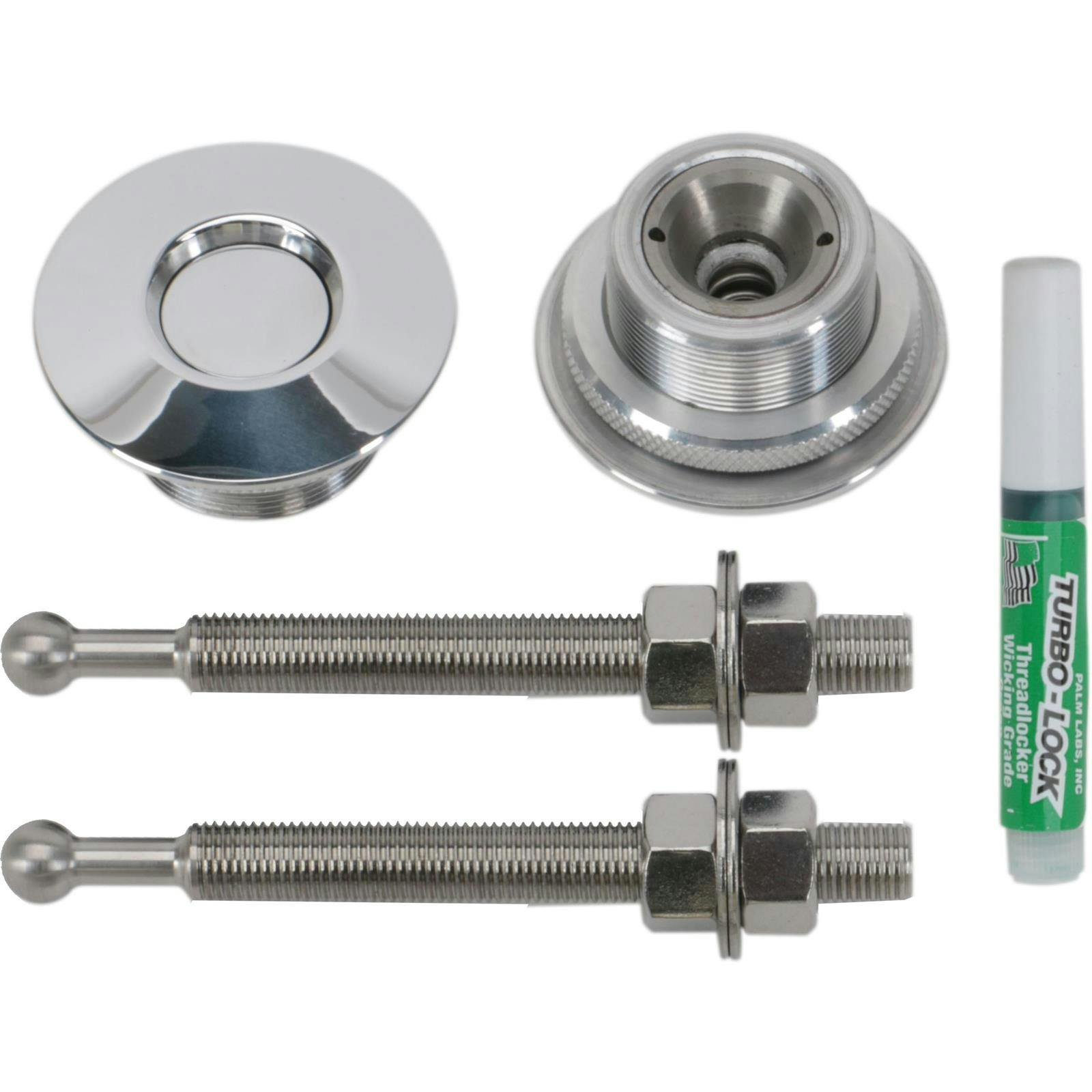 Quik Latch QL-38-LP/P 38 Series Billet Hood Pins, Polished, Pair