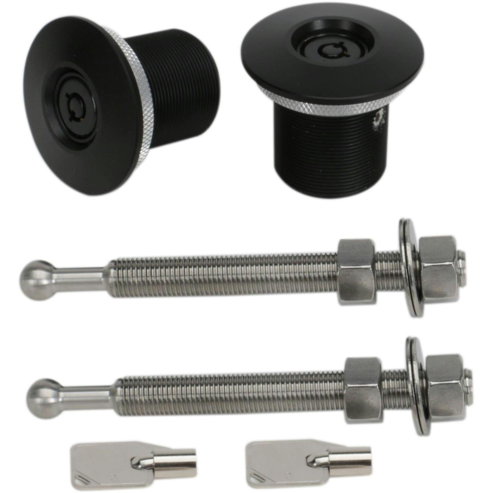 Quik Latch QL-38L-LP/BP 38 Series Locking Hood Pins, Black, Pair